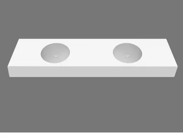 GOLD SYSTEM - Double round Solid Surface washbasin by MOMA Design - view 2